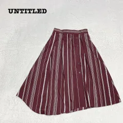 EK4187【アンタイトル】フレアスカート【1】アシメ ストライプ ミディ丈