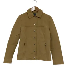 良品 BURBERRY BLUE LABEL バーバリーブルーレーベル 裏地ノバチェック ショートジャケット ブルゾン サイズ38 キャメル レディース 古着 中古 USED