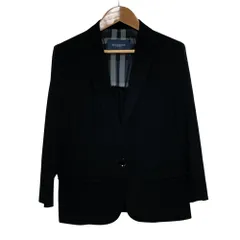 良品 Burberry バーバリー 7分袖 シングルジャケット サイズ36 ブラック レディース 古着 中古 USED