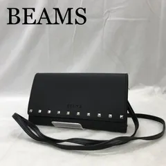 BEAMS 長財布 ショルダー付 ミニポシェット スタッズ付 縦:約　12.5cm幅:約　21cm厚み:約　3.5cm ショルダー(最大):　110cm
【付属品】
なし ブラック  レディース 鞄のサムネイル
