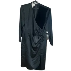  mila schon ミラショーン ワンピース フォーマル ブラック レディース 42サイズ【Z1789】