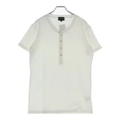 EMPORIO ARMANI (エンポリオアルマーニ) ヘンリーネック半袖Tシャツカットソー ホワイト