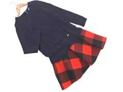 BLUE LABEL CRESTBRIDGE ブルーレーベル クレストブリッジ ウール混 ドッキング ワンピース size36/赤ｘ紺 ◇■ レディース