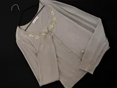 PRIME PATTERN プライムパターン ビジュー ニット カーディガン sizeM/グレー ◇■ レディースのサムネイル