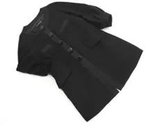 JILLSTUART ジルスチュアート ウール混 バックリボン ノーカラー コート sizeM/黒 ◇■ レディース