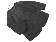 Discoat ディスコート ノーカラー 中綿 コート sizeM/黒 ◇■ レディース