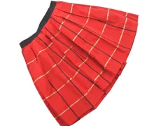 BURBERRY バーバリー BLUE LABEL ブルーレーベル チェック フレア スカート size38/赤 ■◇ レディース