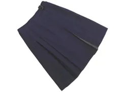 J.PRESS ジェイプレス ウール100% プリーツ スカート size9/紺 ◇■ レディース
