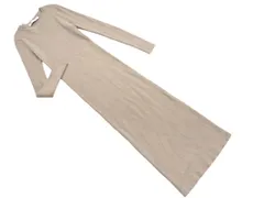 ZARA ザラ リブ ニット ワンピース sizeS/ベージュ ◇■ レディース