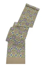 琉球紅型九寸名古屋帯【日本工芸会正会員　玉那覇有勝】「小花横段」