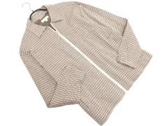 BEAUTY & YOUTH ビューティ&ユース ユナイテッドアローズ チェック ジップアップ ジャケット sizeM/ベージュｘ黒x白 ◇■ メンズ