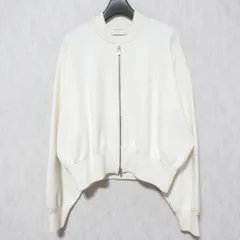 良品 UNITED ARROWS ユナイテッドアローズ COMFYニットブルゾン 1528-199-2983 ホワイト レディース 古着 中古 USED