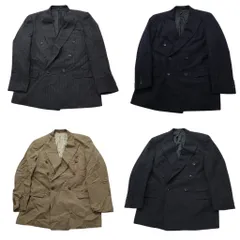 古着卸 まとめ売り ハイブランド ダブルテーラード ジャケット 4枚セット (メンズ 40 /42 ) PIERRE BALMAIN HUGO BOSS 中古 古着 ND7615