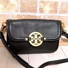 超美品) TORY BURCH(トリーバーチ)ショルダーバッグ  レザー ブラック