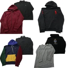 古着卸 まとめ売り ラルフローレン スウェット 7枚セット (メンズ S /M /L /XL /2XL ) スタンドカラー ポロベア マルチカラー 中古 ND8529