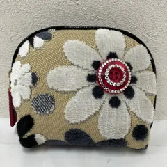 9463　Think Bee!　シンクビー！　ポーチ　マーガレット　ベージュ　花柄　フラワー　レディース　小物入れ　雑貨　ゴブラン織り　シンプル　きれいめ　上品