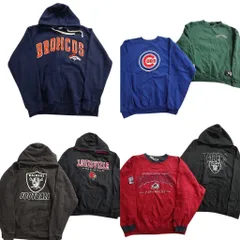 古着卸 まとめ売り プロチーム スウェット 7枚セット (メンズ XL ) チャンピオン LEE NFL MLB カブス ヤンキース ブロンコス 中古 ND8561