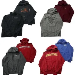 古着卸 まとめ売り ナイキ NIKE スウェット 8枚セット (メンズ S ) ハーフジップ スタンドカラー アーチロゴ フーディー 中古 古着 ND8600