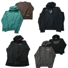 古着卸 まとめ売り ナイキ NIKE スウェット 6枚セット (メンズ S /M ) スウォッシュロゴ フーディー カレッジ風 フルジップ 中古 ND8599