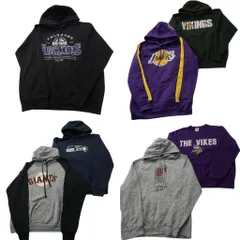 古着卸 まとめ売り プロチーム スウェット 7枚セット (メンズ M /L ) ニューエラ NFL MLB NBA ジャイアンツ レイカーズ 中古 古着 ND8586