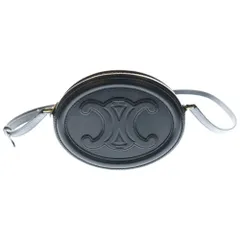 CELINE (セリーヌ) オーバルパース キュイル トリオンフ ショルダーバッグ ブラック レザー