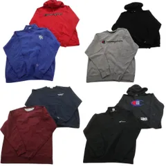 古着卸 まとめ売り チャンピオン Champion スウェット 8枚セット (メンズ XL ) ハーフジップ スタンドカラー ワンポイント 中古古着 ND8632