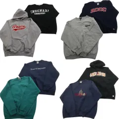 古着卸 まとめ売り オールドスウェット 8枚セット (メンズ L ) ラッセル フルーツオブザルーム ワンポイント 中古 古着 ND8624