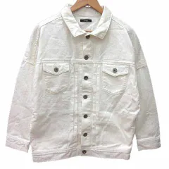 ムルーア MURUA デニムジャケット Gジャン ジージャン M 白 ホワイト /YK