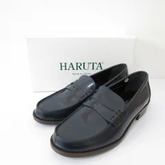 新品同様 HARUTA ハルタ 230 コインローファー 24cm 2E ブルー ネイビー レディース 古着 中古 USED