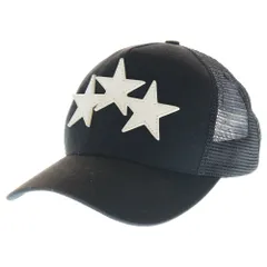AMIRI (アミリ) 3 Starpatch Trucker Cap スリースターパッチ トラッカー メッシュキャップ 帽子 ブラック SRXMAH002SMRBC015