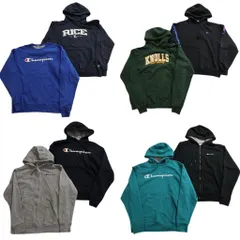 古着卸 まとめ売り チャンピオン Champion スウェット 8枚セット (メンズ M ) フルジップ フーディー 袖ロゴ アーチロゴ 中古 古着 ND8685