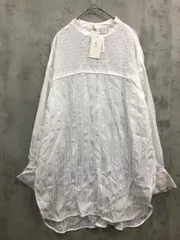 新品 green label relaxing グリーンレーベルリラクシング 3611-105-1717-0100 バックスリット カラミ ドビー ブラウス シャツ sizeF/白 ■◇ レディース