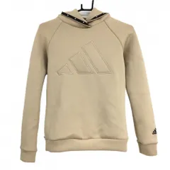 【美品】アディダス パーカー ベージュ ロゴ刺しゅう  レディース S ゴルフウェア adidas