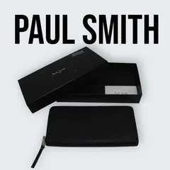 【箱付き】ポールスミス 長財布 ブラック  本革 メンズ Paul Smith