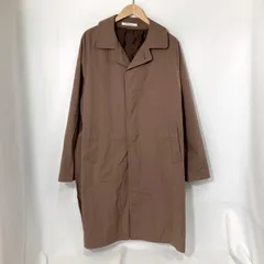 TAGLIATORE タリアトーレ ステンカラーコート 美品 バルカラーコート 比翼仕立て フライフロント ラグランスリーブ コットン 無地 メンズ サイズ48 ブラウン アウター A15869◆のサムネイル