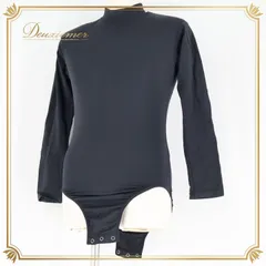 社交ダンス 衣装 タカダンス TAKADANCE レオタード ブラウス トップス インナー ラテン ダンス パーティ ジャズ デモ 競技 無地 長袖 黒 ブラック系 ストレッチ 発表会 レッスン 男性用 おしゃれ シンプル ダンスウェア