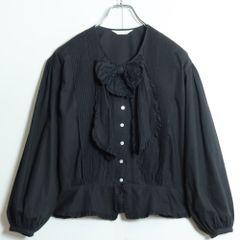 未使用✨ スペッチオ シアーボウタイブラウス プリーツ フリル リボン 