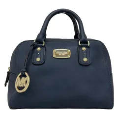 MICHAEL KORS(マイケルコース) ハンドバッグ - ネイビー ミニボストン レザー