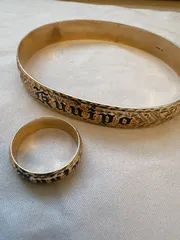Hawaiian Jewelry（ハワイアンジュエリー）　バングル・リングセット　14K　33.7g