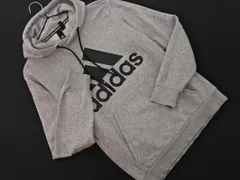 adidas アディダス ロゴ プルオーバー パーカー sizeM/ライトグレー ■◇ メンズ