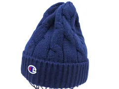 Champion チャンピオン ケーブル編み ニット帽 sizeF/紺 ◇■ レディース
