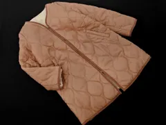 earth music&ecology アースミュージック＆エコロジー 裏ボア ジップアップ ノーカラー コート sizeM/ベージュ ◇■ レディース