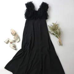 新品 POURVOUS プールヴー 2P セット チュール ロングドレス ワンピース/26Nのサムネイル