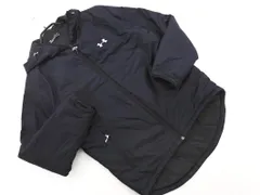 UNDER ARMOUR アンダーアーマー フーディー ロゴ プリント 中綿 ジャケット sizeSM/黒 ◇■ メンズ