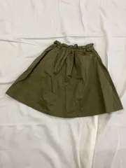 【130㎝】カーキ色カジュアルスカート