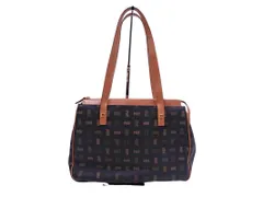 NINA RICCI ニナリッチ ロゴ柄 総柄 トート ハンド バッグ 黒ｘベージュ ■■ レディース