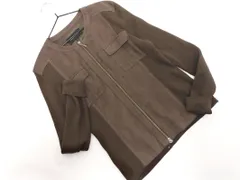 TRANS WORK トランスワーク スウェード調 ニット 切替 ジャケット size40/ブラウン ◇■ レディースのサムネイル