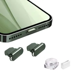 Lightning 保護キャップ iPhone 14 13 12 Mini Pro Max用 ライトニング充電口 コネクタ 端子保護、精密アルミで が 超耐久防塵プラグ iPhone 11 X Xs Max Xr 8 7 6S 6 Plus Pro 5s SE