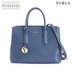 未使用 展示品 フルラ FURLA テッサ スモール 2way ハンド ショルダー バッグ レザー ブルー 916855 Tessa Small Bag 90312459