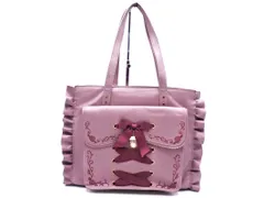 axes femme アクシーズファム フリル リボン トート バッグ ピンク ■■ レディース